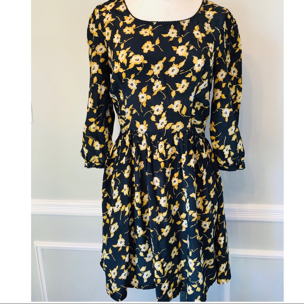 Free People Floral Print babydoll Dress 2 s